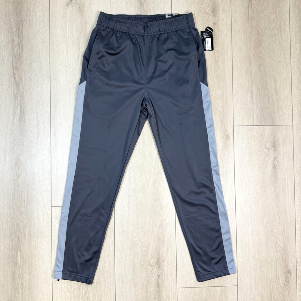 Xersion Men's‎ Athletic Track Pants Small Gray Black Quick-Dri Zip Hem NWT